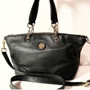 Tory Burch Black Pebble Leather Bag